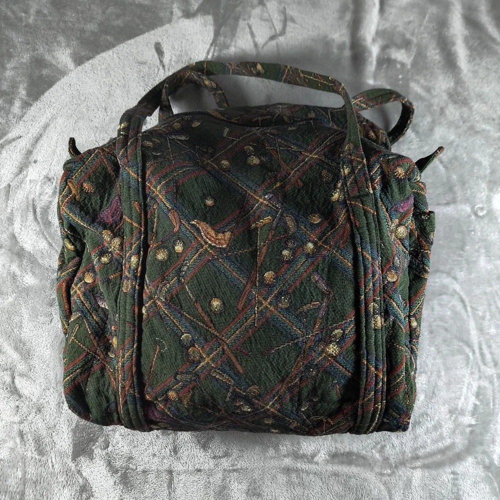 Vintage Golf Duffle Bag Organizer Set Green Tapestry Travel Pack Made In USA 70s